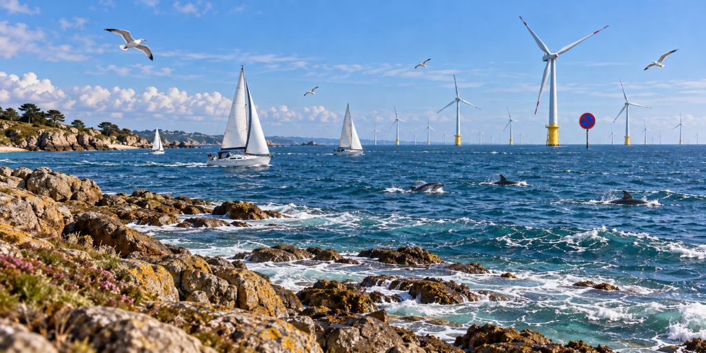 Éoliennes en Bretagne Sud : protégeons notre espace marin